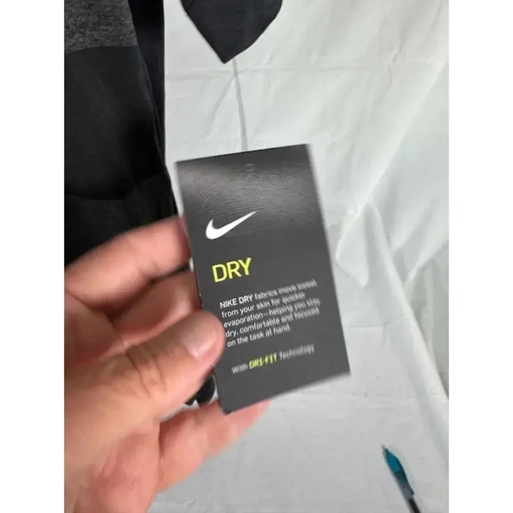 NEW Nike Oakland Raiders Sideline Performance Polo Striped Shirt Gray Mens M - Picture 5 of 11
